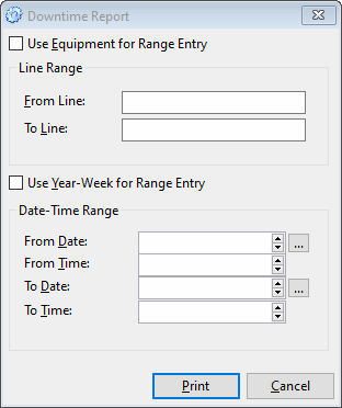 maintenance management software downtime report form