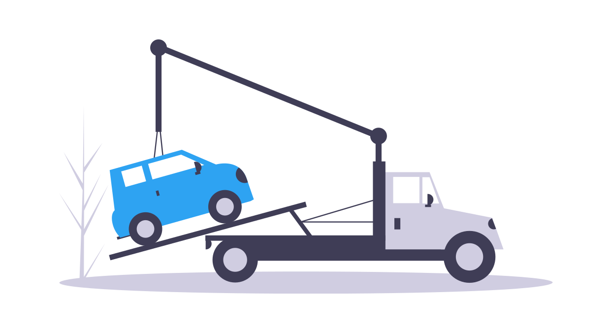 towing vehicle to facility run by government maintenance software