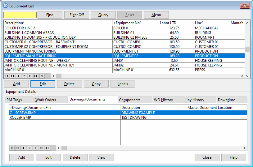 view drawings attached to work orders