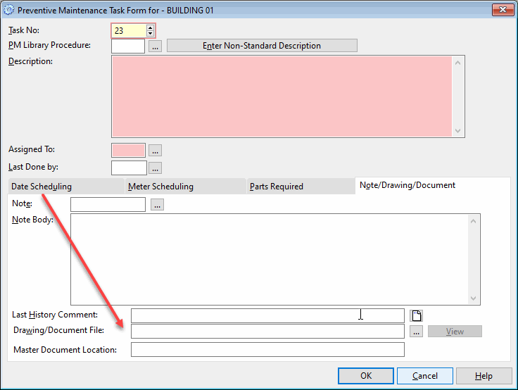 attach drawings to preventive maintenance tasks