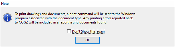 print drawings errors report