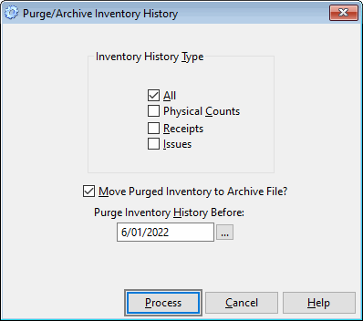 maintenance management software archive inventory history