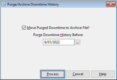 maintenance management software archive downtime history