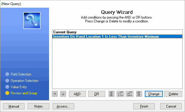 cmms query wizard