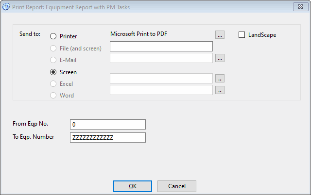 preventive maintenance software print report