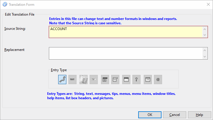 preventive maintenance software translation form 