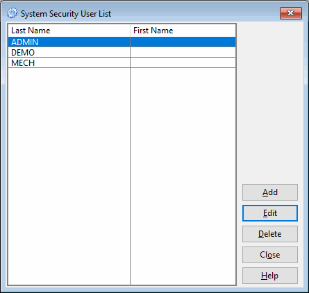 cmms system security uers