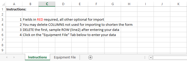 preventive maintenance software import data