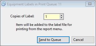 preventive maintenance software print labels queue
