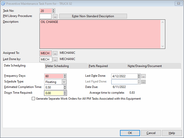 preventive maintenance software schedule by date