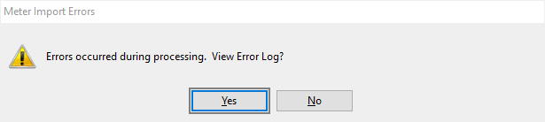 preventive maintenance software meter import errors