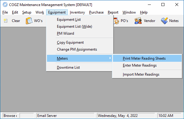 preventive maintenance software meters