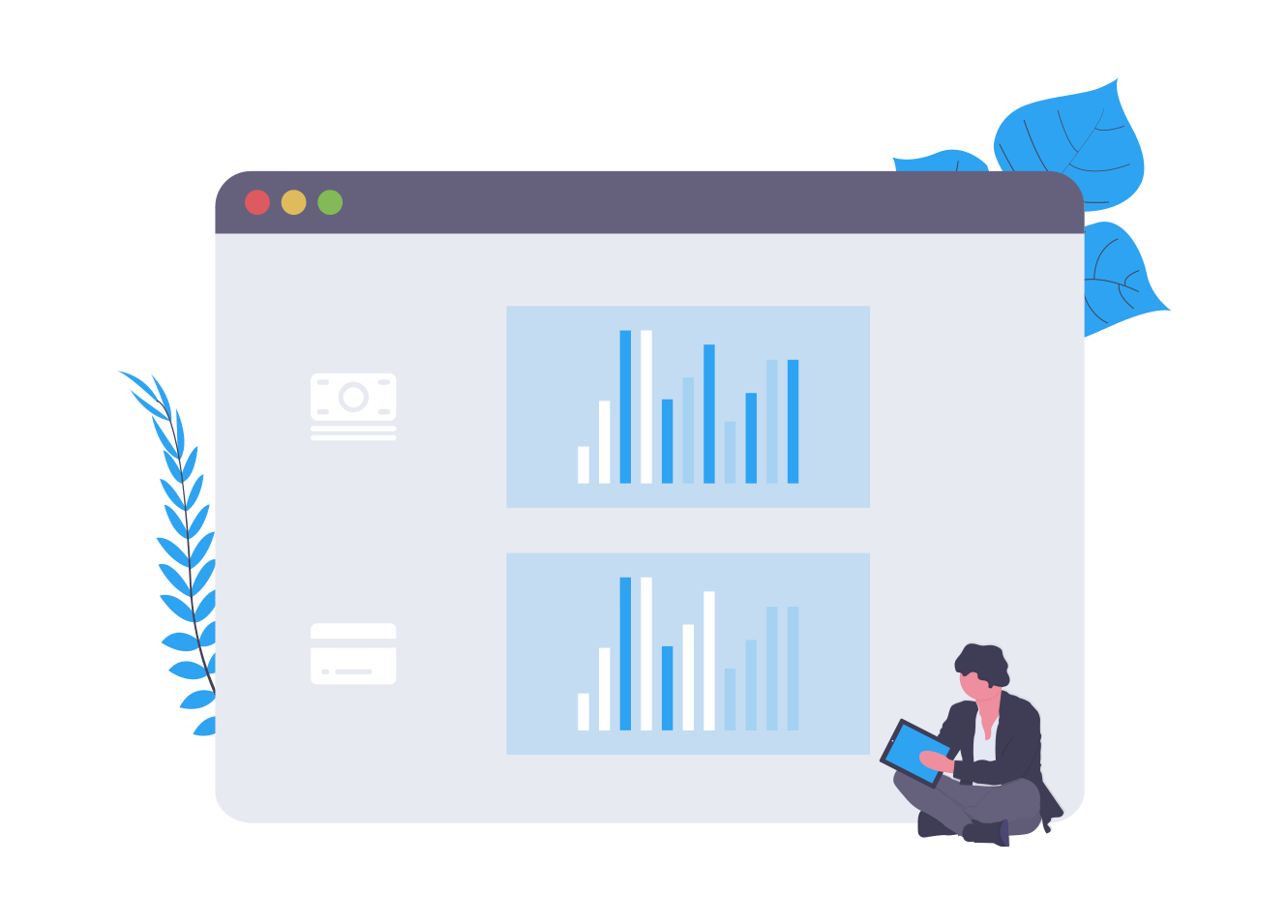 cmms-software-reports man reading maintenance software software reports
